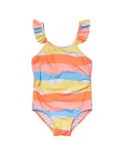 Snapper Rock Good Vibes Frill Strap Swimsuit