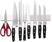 30CM Magnetic Knife Holder,Stainless Steel Wall Mounted Magnetic Knife Strip, Kitchen Knives Rack for Refrigerator Utensil Holder Tool Holder