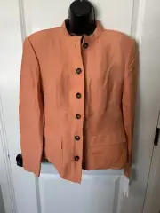 NWT $159 BLAZER 12 AK ANNE KLEIN JACKET EQUATOR ORANGE CLAY COAT CLASSIC NEW