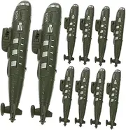 Toyvian 12pcs Realistic Submarines Models for Landscaping Creative Play and Educational Fun Decor for Home Office and Sand Table Display