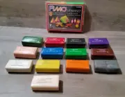 Fimo Polymer Clay 32g Hobbyset Neon 18 Assorted Colors Charms New