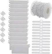 OSOLADY 1 Set Vertical Blind Chain Accessories Set White Louver Supply for Replacement Lightweight Parts for Vertical Blinds Smooth Installation for Home Use