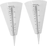 SUPVOX Rainfall Measuring Cup Double Scale Rain Gauge Plastic Rain Gauge Garden Tool 2 Pack Easy Read