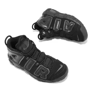 Nike 休閒鞋 Air More Uptempo GS 大童 女鞋 黑 全黑 大AIR FV2264-001