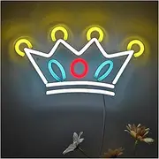 Sign Lamp Crown With Diamond Neon Sign USB Powered Dimmable For Pub Club Shop Party Wall Decoration 15.8cm×28.9cm