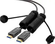 [DTECH] 8K Fiber Optic HDMI Cable Waterproof Metal Armored HDMI Cord 32 ft 8K@60Hz 4K@120Hz 48Gbps 2.1 Ultra High Speed eARC HDR HDCP Dolby Atmos Vision Compatible with TV Soundbar PS5 PS4 Monitor