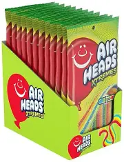 Airheads Candy Xtremes Sour Candy Rainbow Berry 4.5 oz (Bulk Pack of 12)