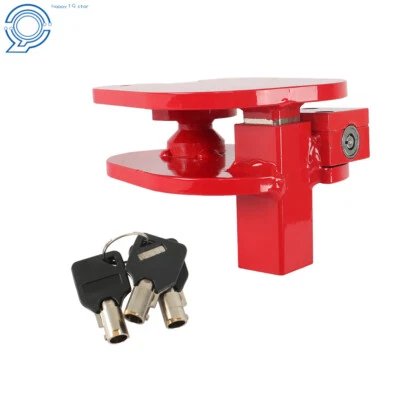 Electro-Plated and Powder Coated Finish Red Steel Ball and Ring Hitch Lock