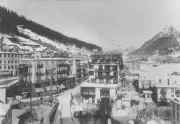 Switzerland canton of Graubuenden Davos in winter 1910 OLD PHOTO
