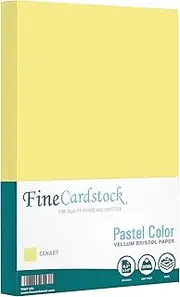 8.5 x 14" Canary Pastel Colored Paper - Great for Arts and Crafts, Invitations, Menus and Stationery Printing - 20lb Bond (75GSM) Legal Size Paper for Copy, Writing, Printing - 100 Sheets per Pack
