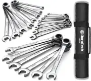 DURATECH Ratcheting Wrench Set, Combination Wrench Set, SAE & Metric, 22-Piece,