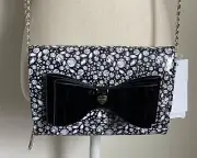NEW Betsey Johnson Xodanie Patent Leather Gemstone Bow Crossbody Bag