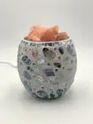 HiImalayan Crystal Salt Lamp Natural Rock Glass Mosaic Vase Bowl - Aqua Pebble