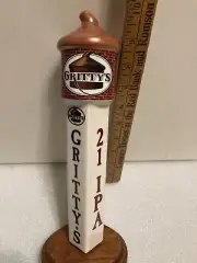 GRITTY McDUFFS 21 IPA - 2009 COPPER BREW KETTLE draft beer tap handle. MAINE