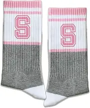 [FujLoy] Letter Socks ‘S’ For Men Women Teens.Gift For Family & Friends Birthday, Graduation & Back To School.(019), Multicolor