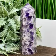 Chevron Dream Amethyst Tower Healing Crystal Generator 576g 153mm