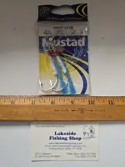MUSTAD SHRIMP FLY RIG SFR-BW 7/0 HOOK 40# BLUE/WHITE FISHING LURE