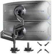 24-57 inch Dual Vertical Monitor Mount, Heavy Duty Monitor Arm for 2 Monitors...