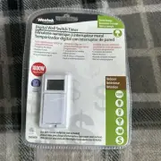 Westek TMDW30 Hardwire Indoor Digital Wall Switch Timer White Program Lights