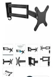 StarTech Wall Mount Monitor Arm Dual Swivel Supports 13'' to 34'' Displays New