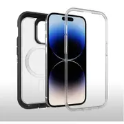 OtterBox Apple iPhone 14 Pro Defender Series XT Clear Case with MagSafe - Black Crystal (77-90065)