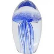 LVD Glass Jellyfish Figurine Mini Home/Office Ornament Decor 5x8cm Navy