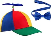 [Hailong Ming] Propeller Hat, Baseball Cap, Novelty, Breathable, Funny, with Fly, Bright Colors, Helicopter Caps, Propeller Ball Hat for