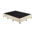Palermo King Single Slatted Ensemble Bed Base - Platinum Natural Sand Linen Brea
