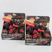 Lot Of 2 VTech Switch & Go T-REX Muscle Car 1-Touch Transformation Sound Effects
