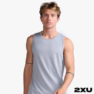 【2XU】男 Aero運動坦克背心(灰/反光黑)