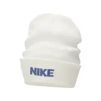 在飛比找momo購物網優惠-【NIKE 耐吉】毛帽 Peak Beanie 白 藍 帽子