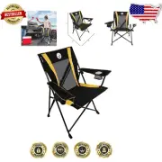 Pittsburgh Steelers Folding Chair - 300 lbs Capacity & Dual Lock Design