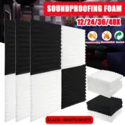 12/24/36/48PC Studio Acoustic Foam Sound Absorption Proofing Panel Wedge 30*30cm