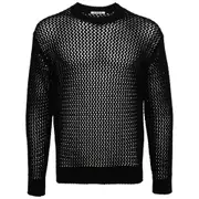 [Auralee] Auralee Open-knit Jumper V NUMERIC BLUE