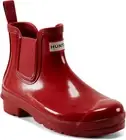 HUNTER W ORG CHELSEA GLOSS Rain Boots Military Red New