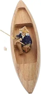 Zerodeko Coastal Home Decor: Nautical Wooden Boat Model Ocean Scene Ornament for DIY