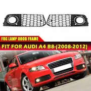 For Audi A4 B8 2009~12 Front Bumper Fog Light Lamp Mesh Grille Honeycomb Cover (for: Audi)