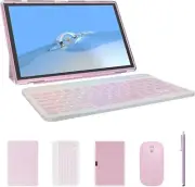 2 in 1 Tablet with Keyboard Case Mouse Stylus 10 inch Tablet Android 14 Tablets