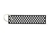Keychain key ring tags fabric motorcycles car biker cute flag checkered