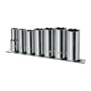Sidchrome SCMT13430 - Socket Set Deep 3/8 Drive 7 Piece AF
