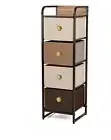 YOUNIS Home Dresser Storage Drawers, 4 Drawers Storage Chest Drawers Organizer