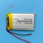 5 PCS 3.7V 750 mAh 503048 Lipo Polymer Battery For MID DVD GPS PDA Mobile Phone