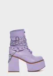 Amethyst Bling Darling Platform Boots
