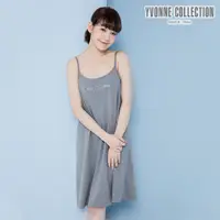 在飛比找誠品線上優惠-YVONNE COLLECTION 以旺狗細肩帶洋裝-灰M