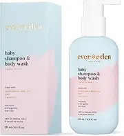 (Original Packaging) - Evereden Baby Shampoo and Body Wash 251ml Clean and Natural Baby Care Non-toxic and Fragrance Free Plant-based and Organic Ingredients