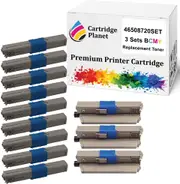 3 Sets BCMY Compatible Toner Cartridge for OKI 46508720 46508719 46508718 46508717 (3,500/3,000(BK/CMY) Pages) for OKI C332 C332dn MC363 MC363dn MC363dnw
