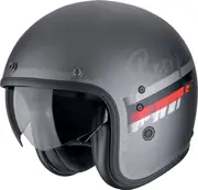 Scorpion Belfast Evo Adonis, open face helmet , color: Matt Grey/Red/Black , size: M