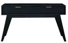 YARA SOLID ACACIA TIMBER CONSOLE TABLE HALLWAY TABLE BRUSHED BLACK