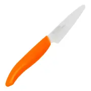 Kyocera Ceramic Paring Knife - 7.6cm White Blade, Orange Handle