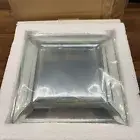 Pottery Barn 6x6” Beveled Mirror Reflective Candle Table Top Tray Felt Back